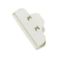 Beige plastic food sealing clip for snack bags, moisture-proof kitchen storage tool. - White