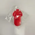 Portable red plastic manual can opener dust proof sealing cover multi functional bottle tool - Red