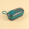 Multifunctional Liquid Dispensing Cleaning Brush Dark Green Household Shoe Scrub Tool - Dark Green