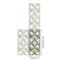 Decorative stained glass window film detail view showing 43x100cm size dimensions. - FDBL002 / 43x100cm