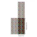 PVC glas-in-lood raamfolie, vintage ruitjes patroon statische privacy sticker 100x43cm - SWBL049 / 43x100cm