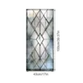 Decorative frosted glass window sticker with geometric diamond pattern, 43x100cm. - SWBL110: Frosted Glass Texture