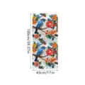 Stained glass window film with blue bird and flower pattern, static cling PVC privacy sticker. - XCBL034 / 43x100cm: Pearl Cotton Roll