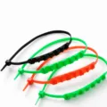 Nylon tire anti-skid chain cable ties for winter motorcycle snow safety, multi-color set. - Red