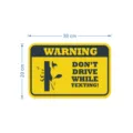 Halloween waarschuwing bord sticker waterdicht verwijderbare muursticker 30x20cm eng - HW011 (Niet Rijden Tijdens Sms'en Stijl)