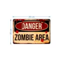 Halloween horror zombie gebied waarschuwing bord sticker waterdichte wanddecoratie. - HW013 (Gevaar Zombie Gebied Stijl)