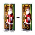 Noël Père Noël 3D autocollant de porte amovible sticker mural pour décoration. - SMT014