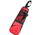 Car seat side organizer multi-purpose hanging storage bag with mesh pocket red black - Red