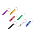 Aluminum alloy small metal survival whistle, multi-color portable keychain variant. - Random Color
