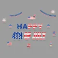 Decorazioni magnetiche per porta del garage 4 luglio, set di adesivi patriottici per frigorifero. - CT055