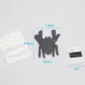 3D Perlpapier Spinne Halloween Deko Set Detailansicht mit 12 Stück und 3m Faden. - Spinne