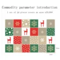 Adesivi per piastrelle Natale 24 pz adesivo murale decorazione cucina impermeabile - ET201 / 10x10cm - Confezione da 24