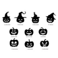 Halloween acrylic mirror wall sticker pumpkin size details and dimensions guide for party decor - JM902: Pumpkin / Silver