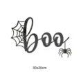 Halloween acrylic mirror wall sticker boo spider web for spooky party bar decor 30x20cm - JM910