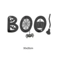 Halloween acrylic mirror wall sticker BOO pumpkin spider bat decor 30x20cm spooky party - JM911