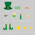 St. Patrick's Day magnetic fridge stickers set, holiday home wall door decoration view. - CT022