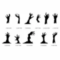 Halloween zombie hand acrylic mirror wall sticker set spooky party decor size chart - JM904: Ghost Hand