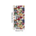 Static cling window film floral stained glass sticker removable privacy film 100x43cm - XCBL035 / 43x100cm: Pearl Cotton Roll