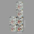 Film pour fenêtres en verre vitrail avec motif oiseaux et fleurs, autocollant statique. - SWBL005 : Sticker de vitre double face motif pierre colorée
