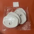 Car door lock protection pad shock absorbing buffer pad universal thickened sticker - 4 Pieces Set With Glue Bag / White
