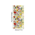 Static cling window film with colorful floral stained glass design, 100x43cm anti-collision. - XCBL036 / 43x100cm: Pearl Cotton Roll