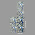 Film de confidentialité décoratif pour fenêtre motif geai bleu et baies 43x100cm - SWBL006 : Stickers en verre double face à motif de pierre colorée