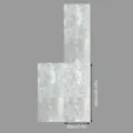 Frosted window film detail showing leaf pattern texture and dimension measurements clearly. - SWBL036 (Stone Texture Lace) / 43x100cm