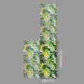 Film pour fenêtre décoratif avec motif de feuilles vertes, autocollant en verre 43x100cm. - SWBL007 : Stickers en verre double face à motif de pierre colorée