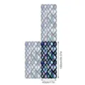 3D stained glass window film, diamond mosaic static cling window sticker detail view. - FDBL004 / 43x100cm