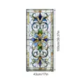 Viktorianischer Stil Buntglas Fensterfolie, statische dekorative Glasaufkleber Folie. - SWBL104: Viktorianischer Stil
