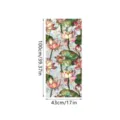 Lotus stained glass window film detail view, colorful floral pattern, PVC static sticker. - XCBL038 / 43x100cm: Pearl Cotton Roll
