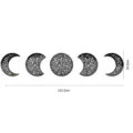 3D Moon Phases Acrylic Mirror Wall Sticker Hollow Decal Home Decor DIY Art Wall Hanging - JM920 / Gold