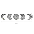 3D Moon Phase Acrylic Mirror Wall Sticker Set, Decorative Bohemian Home Wall Art Decor - JM922 / Gold