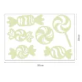 Adesivi murali caramelle luminose fluorescenti che si illuminano al buio decorazione stanza 30x20cm - 3674-caramella