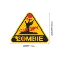 Halloween luminous zombie warning wall sticker removable spooky window decoration decal - YHW025 Luminous
