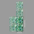 Vue détaillée du film pour fenêtre de plante tropicale, autocollant en verre à motif de feuilles. - SWBL008 : Stickers en verre double face à motif de pierre colorée