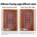 Détail de film pour vitrage vitrail géométrique sous différents angles de vue. - BL390 : Mat pur / 45x100cm