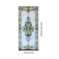 Viktorianische Buntglas Fensterfolie statischer dekorativer Glasaufkleber für Zuhause 43x100cm - SWBL105: Viktorianischer Stil