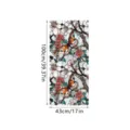 Decorative window film with colorful butterfly and floral stained glass pattern, 43x100cm. - XCBL040 / 43x100cm: Pearl Cotton Roll