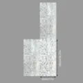 Decorative lace window film electrostatic glass sticker for home privacy and decor. - SWBL039 (Stone Texture Lace) / 43x100cm