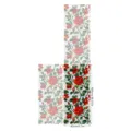 Decorative static window film with vibrant red rose flower and green vine pattern, 43x100cm. - XCBL041 / 43x200cm