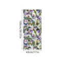 Colorful stained glass window film with floral pattern, static cling glass sticker for home decor. - XCBL045 / 43x100cm: Pearl Cotton Roll