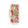Colorful Tulip Stained Glass Window Film Static Cling Anti Collision Glass Decal Home Decor 43x100cm - XCBL046 / 43x100cm: Pearl Cotton Roll