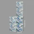Film de intimité pour fenêtre décoratif avec motif d'oiseau bleu et rose en vitrail. - SWBL010 : Stickers en verre double face à motif de pierre colorée