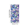 Stained glass window film blue iris floral static cling privacy glass sticker 100x43cm - XCBL047 / 43x100cm: Pearl Cotton Roll