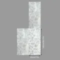 Detail view of static window film with elegant lace butterfly pattern for home decor. - SWBL040 (Stone Texture Lace) / 43x100cm