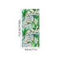 Stained glass window film with lily of the valley pattern, static cling privacy sticker. - XCBL051 / 43x100cm: Pearl Cotton Roll