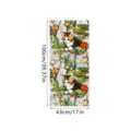 Colorful static window film with cute kitten and green plants pattern, size 100x43cm for glass. - XCBL054 / 43x100cm: Pearl Cotton Roll