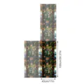 Vue détaillée du film pour fenêtre en vitrail style Tiffany, autocollant décoratif dimensions. - Film pour Vitrage Pierre Couleur Double Face(SWBL070)
