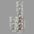 Film pour vitre de fenêtres statique motif oiseaux et fleurs vintage, autocollant décoratif. - SWBL012 : Stickers en verre double face à motif de pierre colorée